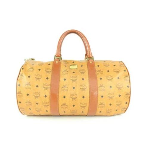 Pre-eigendom canvas reiszakjes MCM Pre-owned , Yellow , Dames