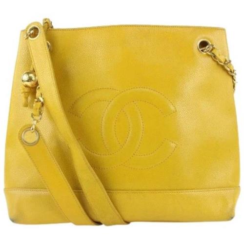 Tweedehands Schoudertas Chanel Vintage , Yellow , Dames