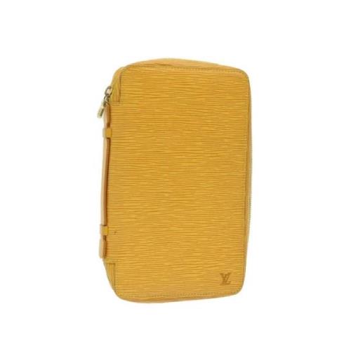 Pre-owned Leather home-office Louis Vuitton Vintage , Yellow , Dames