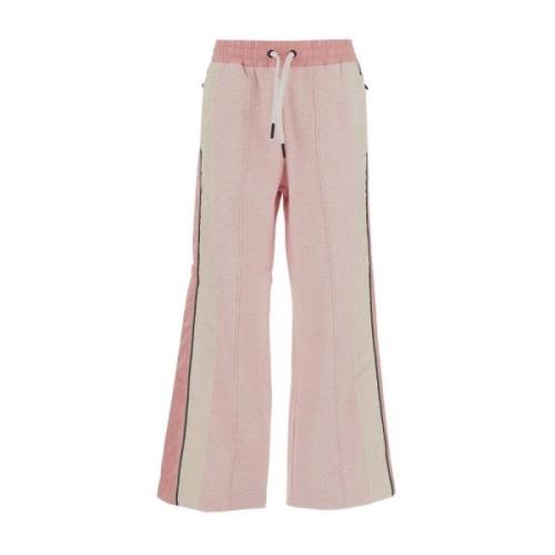 Trendy Wide Leg Track Pants Moncler , Pink , Dames