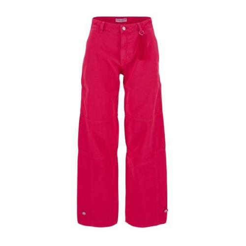 Wide Trousers Icon Denim , Pink , Dames