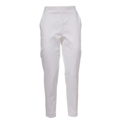 Katoenen broek met elastische taille Le Tricot Perugia , White , Dames