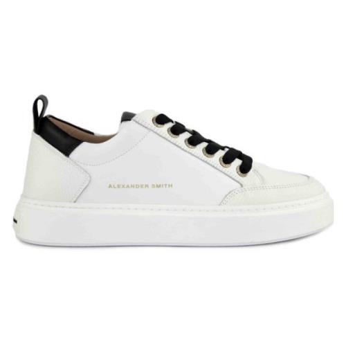 Zwart/Wit Stijlvolle Sneakers Alexander Smith , White , Heren