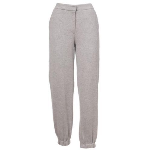 Broek van wol, zijde en kasjmier Le Tricot Perugia , Gray , Dames