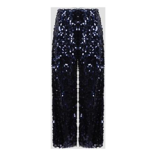 Wide Trousers Oseree , Blue , Dames