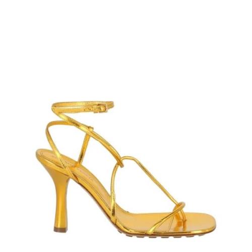 Pre-owned Leather heels Bottega Veneta Vintage , Yellow , Dames