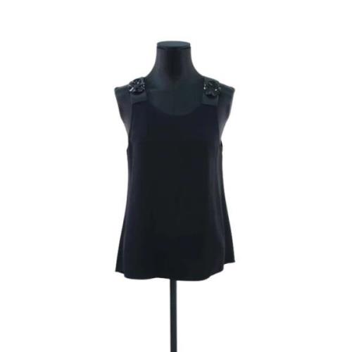 Pre-eigenaarpolyestertops Armani Pre-owned , Black , Dames