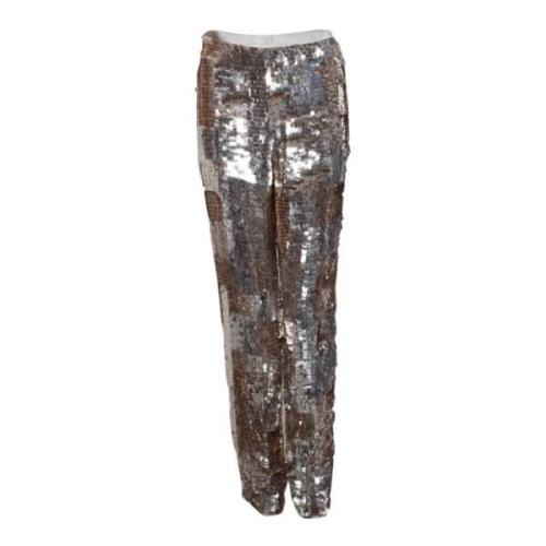 Pre-owned Polyester bottoms Chloé Pre-owned , Gray , Dames