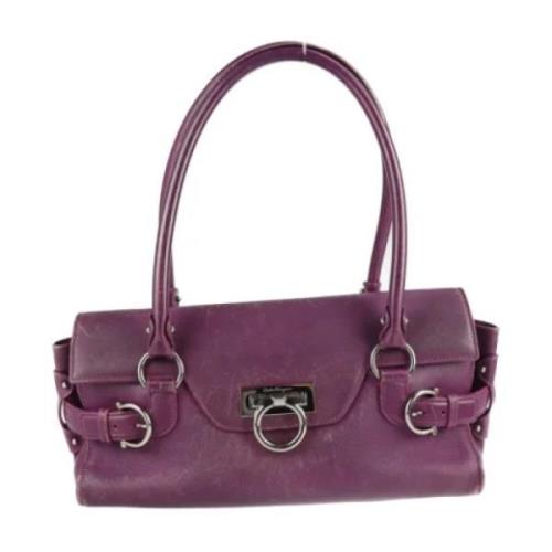 Voldoende lederen handtassen Salvatore Ferragamo Pre-owned , Purple , ...