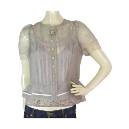 Lace Cami Top Cardigan Set Marc Jacobs Pre-owned , Gray , Dames