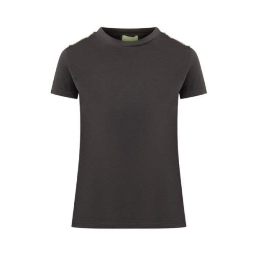 Basis T-Shirt Elisabetta Franchi , Black , Dames