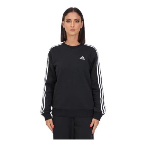 Zwart Essentials 3-Stripes Fleece Sweatshirt voor Dames Adidas , Black...