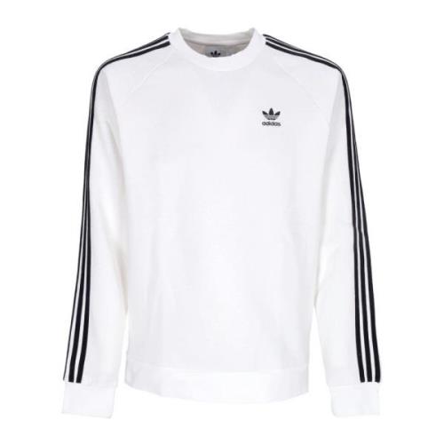 3-Stripes Crewneck Sweatshirt voor Heren Adidas , White , Heren