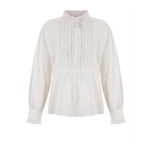 Luchtige katoenen blouse met delicate details Antik Batik , White , Da...