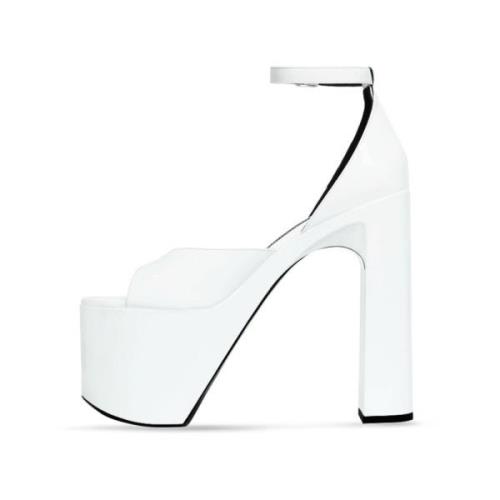 High Heel Sandals Balenciaga , White , Dames
