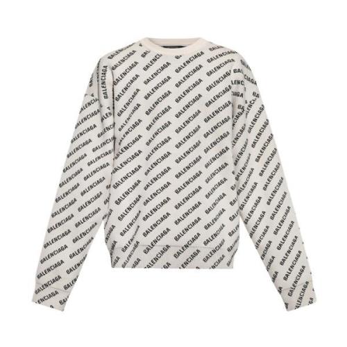 Sweater with monogram Balenciaga , Beige , Heren
