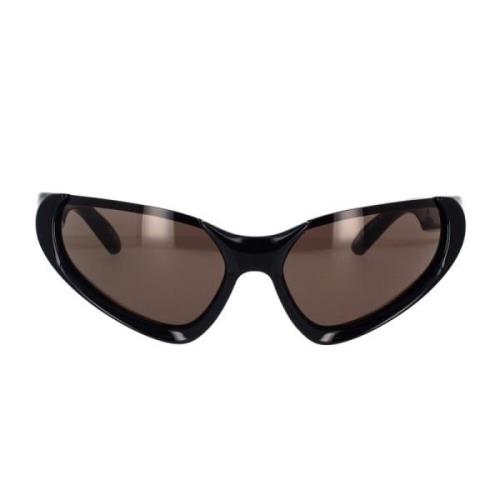 Rechthoekige omwikkelende zonnebril Balenciaga , Black , Unisex