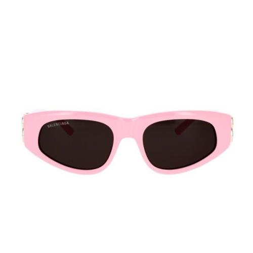 Vintage-geïnspireerde ovale zonnebril Balenciaga , Pink , Dames