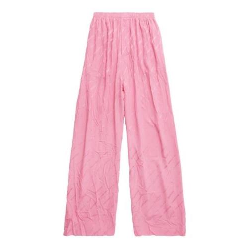 Straight Trousers Balenciaga , Pink , Dames