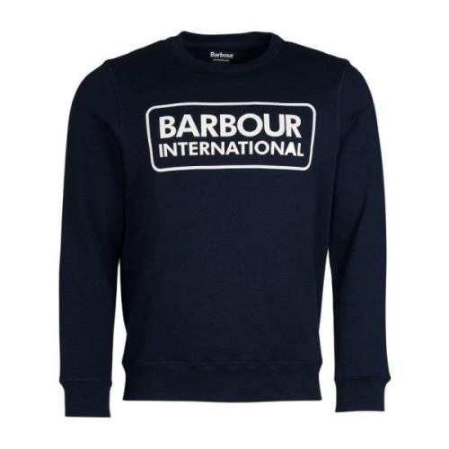 Navy Sweatshirt met Groot Logo - Klassieke Stijl Barbour , Blue , Here...