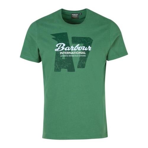 Grafische Print Racing Green T-Shirt Barbour , Green , Heren