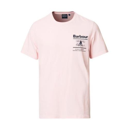 Nautisch-geïnspireerd Katoenen T-Shirt Barbour , Pink , Heren