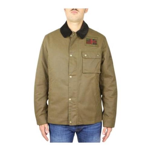 Wax Katoenen Jassen Barbour , Beige , Heren