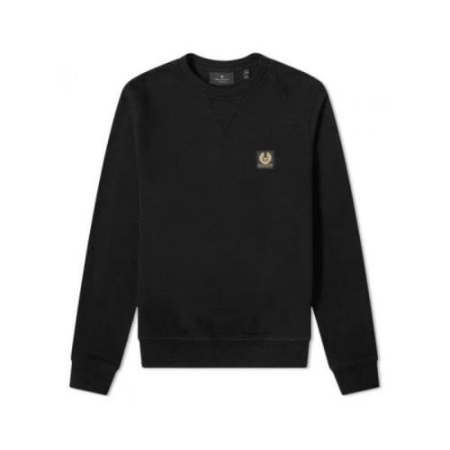 Klassieke Zwarte Katoenen Sweatshirt Belstaff , Black , Heren