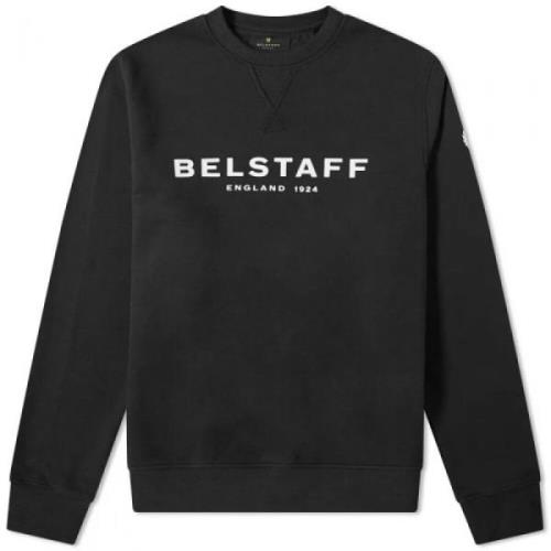 Zwart-witte sweatshirt met uniek design Belstaff , Black , Heren