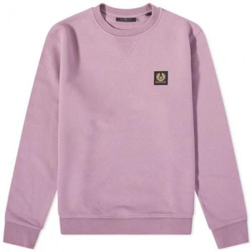 Lavendel Bouclé Katoenen Sweatshirt Belstaff , Pink , Heren