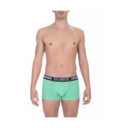 Groen Katoenen Ondergoed Trunk Bi-pack Bikkembergs , Green , Heren