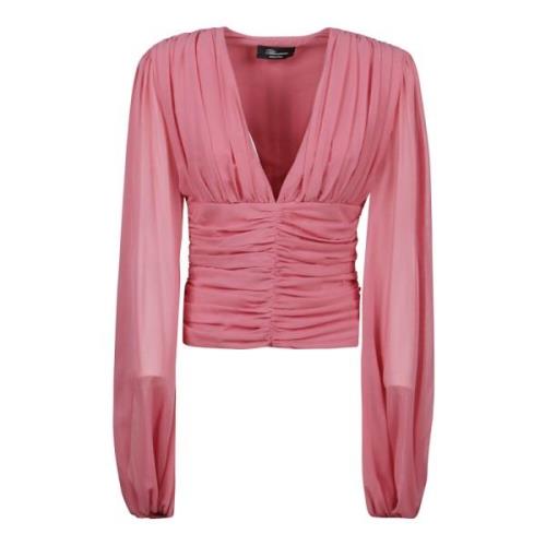 Ruched-detail blouse Blumarine , Pink , Dames