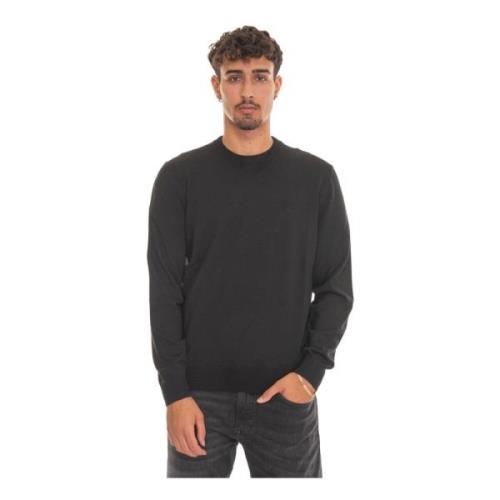 Klassieke V-hals Pullover Boss , Black , Heren