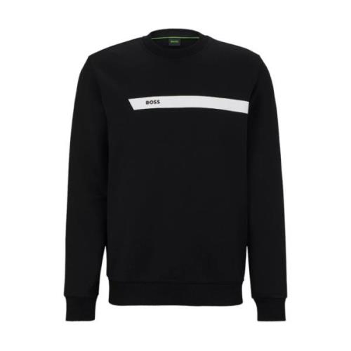 Katoenmix Sweatshirt Boss , Black , Heren