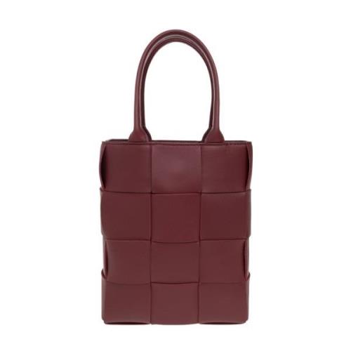 Maroon Intreccio Weave Mini Schoudertas Bottega Veneta , Purple , Dame...