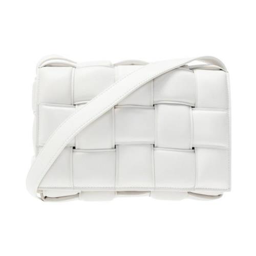 Witte Gepolsterde Cette Schoudertas Bottega Veneta , White , Dames