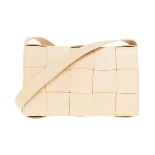 Beige Intreccio Kleine Schoudertas Bottega Veneta , Beige , Dames