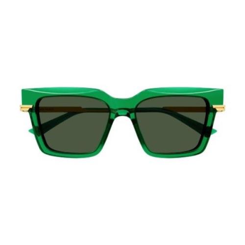 Rechthoekige zonnebril Bv1242S - 001 Bottega Veneta , Green , Dames
