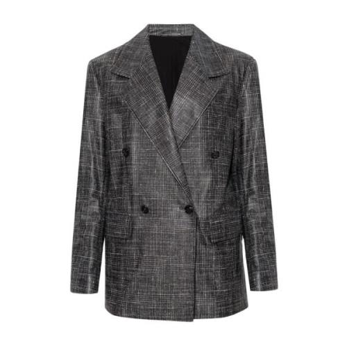 Leren blazer Bottega Veneta , Gray , Dames