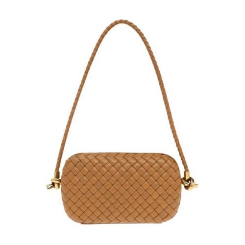 Bruine Intrecciato Knoop Schoudertas Bottega Veneta , Brown , Dames