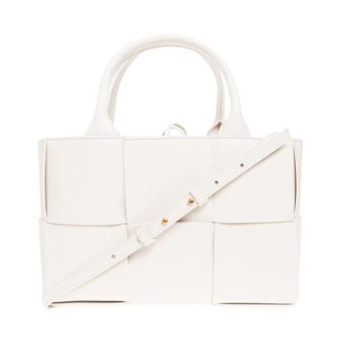 Witte Arco Mini Shopper Tas Bottega Veneta , White , Dames