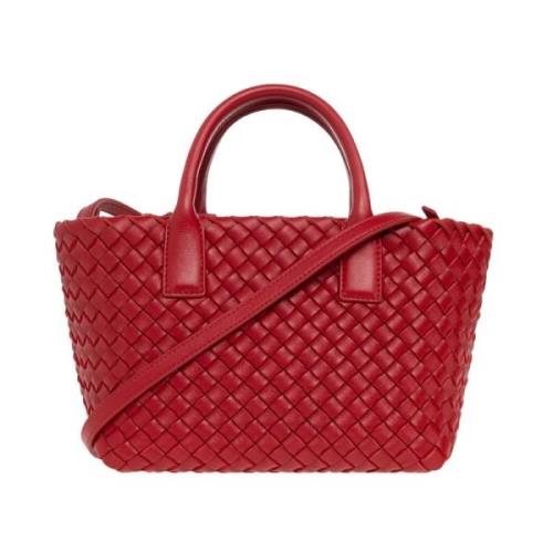 Mini Shopper Tas voor een zonnige dag Bottega Veneta , Red , Dames