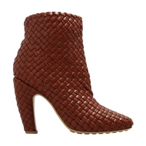 Canalazzo enkellaarzen met hak Bottega Veneta , Brown , Dames