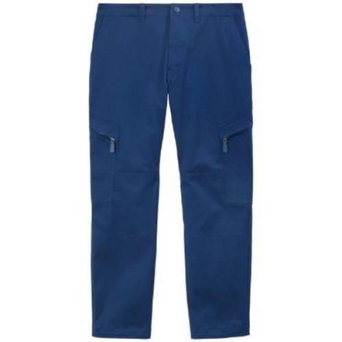 Cargo broek met geborduurd logo Burberry , Blue , Heren