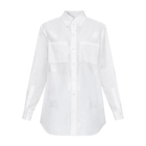 Shirt met logo Burberry , White , Dames