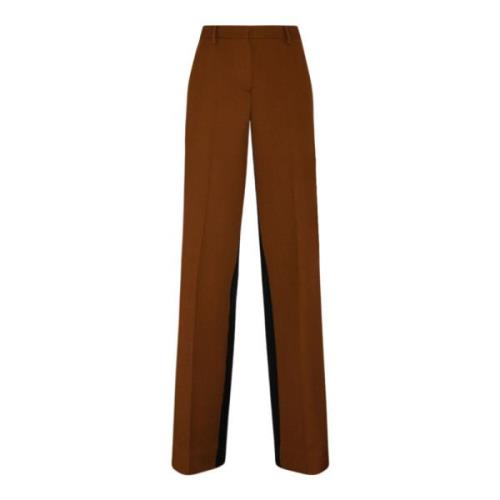 Donker Berkenbruine Rechte Broek Burberry , Brown , Dames