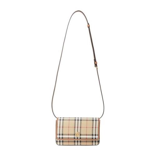 House Check Hampshire Schoudertas Burberry , Beige , Dames