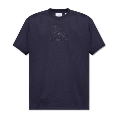 Tempah T-shirt met logo Burberry , Blue , Heren