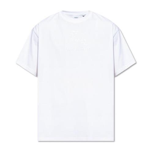 Tempah T-shirt met logo Burberry , White , Heren
