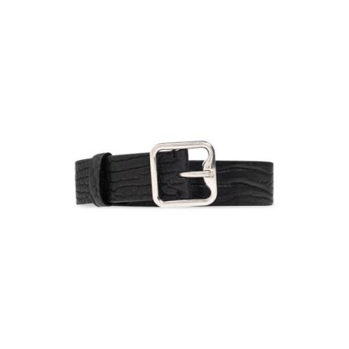 Leren Riem Burberry , Black , Heren